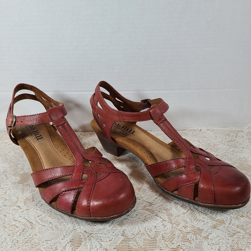 Cobb Hill by New Balance t-strap, buckle, leather heel